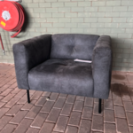 Fauteuil, Vtwonen, Skin, Donkergrijs / Antraciet